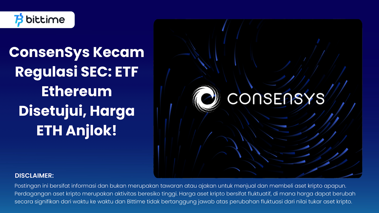 ConsenSys Slams SEC Regulation: Ethereum ETF Approved, ETH Price Plummets!
