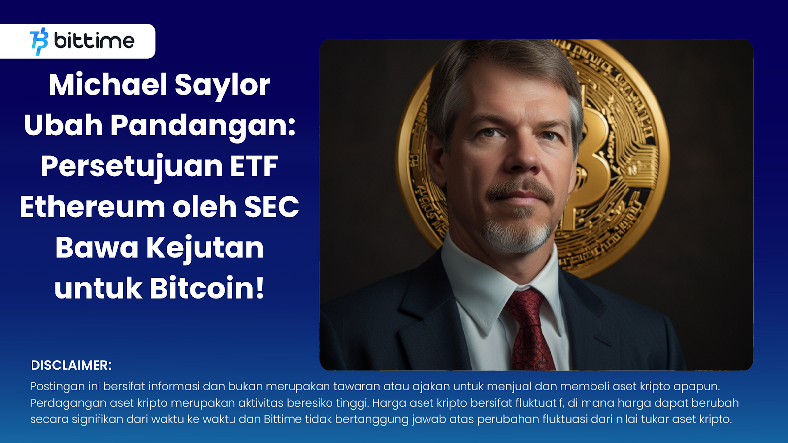 Michael Saylor Changes Views Ethereum ETF Approval by SEC Brings Surprise for Bitcoin!

