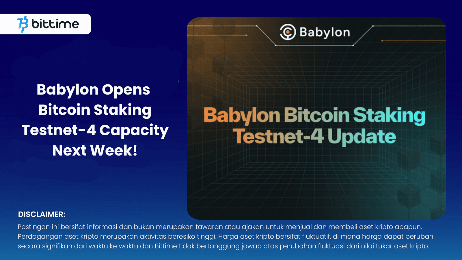 Babylon, Bitcoin Staking Testnet-4