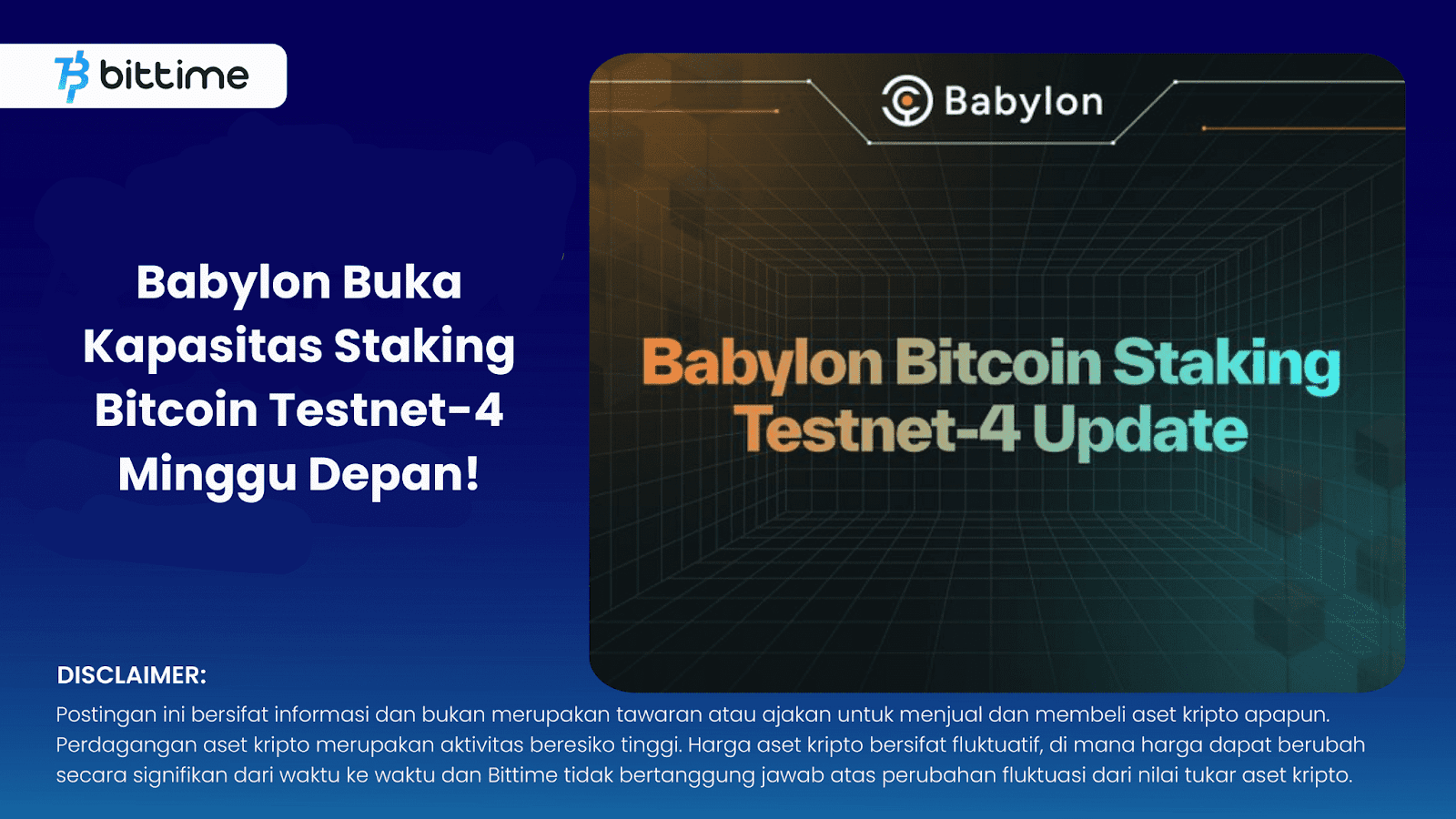 Babylon, Staking Bitcoin Testnet-4