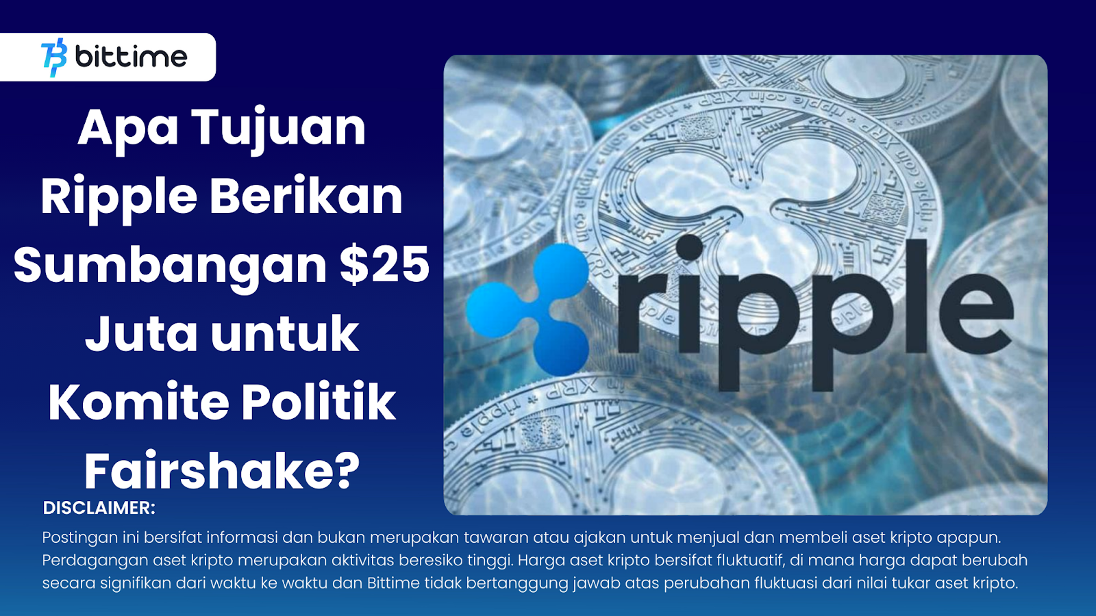 What is Ripple's Purpose in Making a $25 Million Donation to the Fairshake Political Committee?