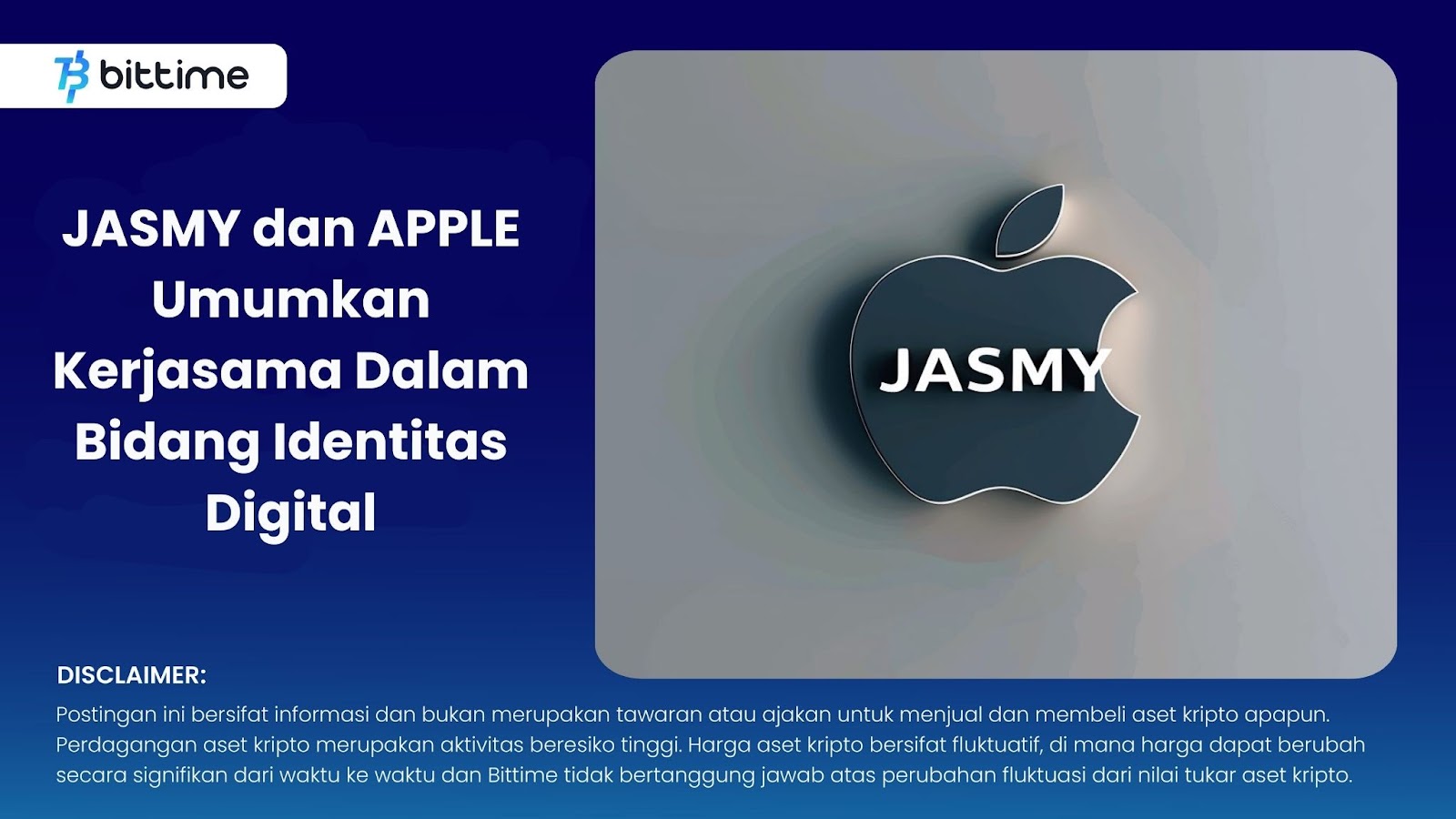 JASMY dan APPLE Umumkan Kerjasama Dalam Bidang Identitas Digital