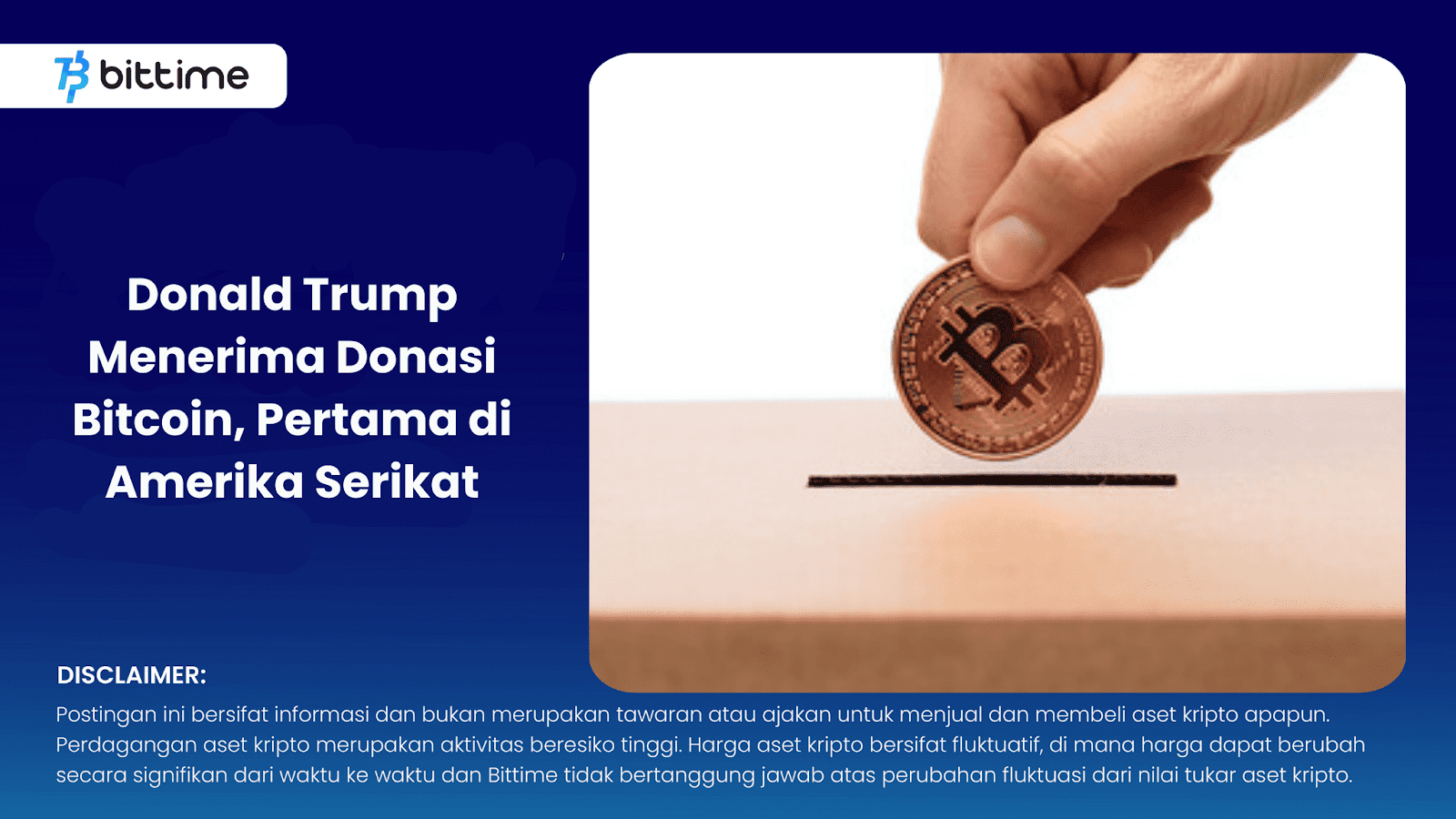 Donasi Bitcoin, Donald Trump