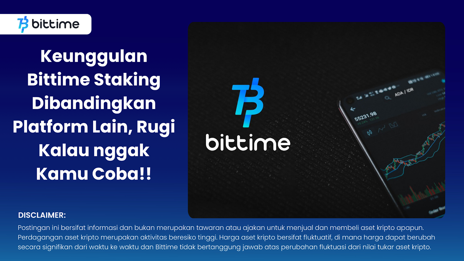 The advantages of Bittime Staking compared to other platforms, it's a loss if you don't try it!!
