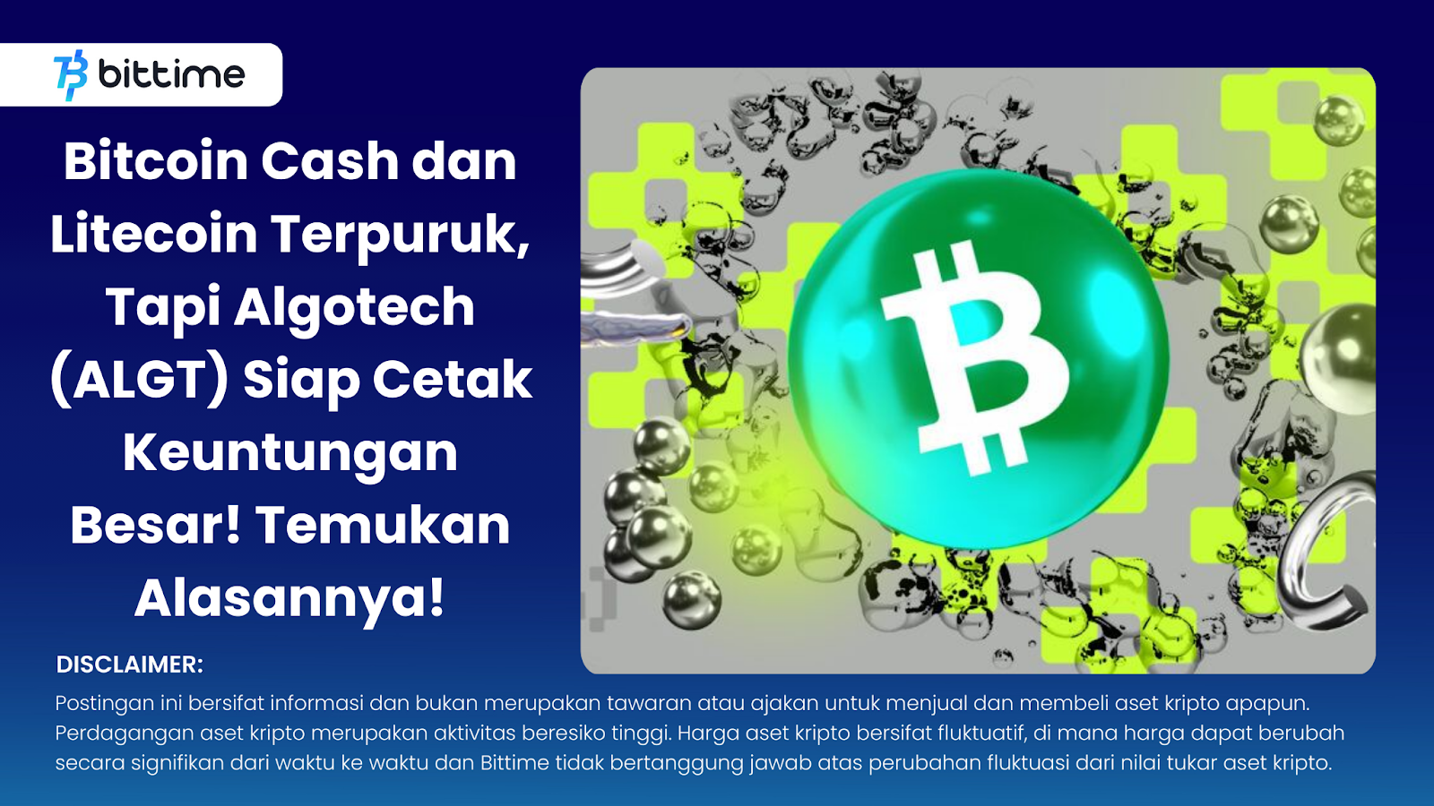 Bitcoin Cash and Litecoin Slump, But Algotech (ALGT) Is Ready to Make Big Profits! Find Out Why!

