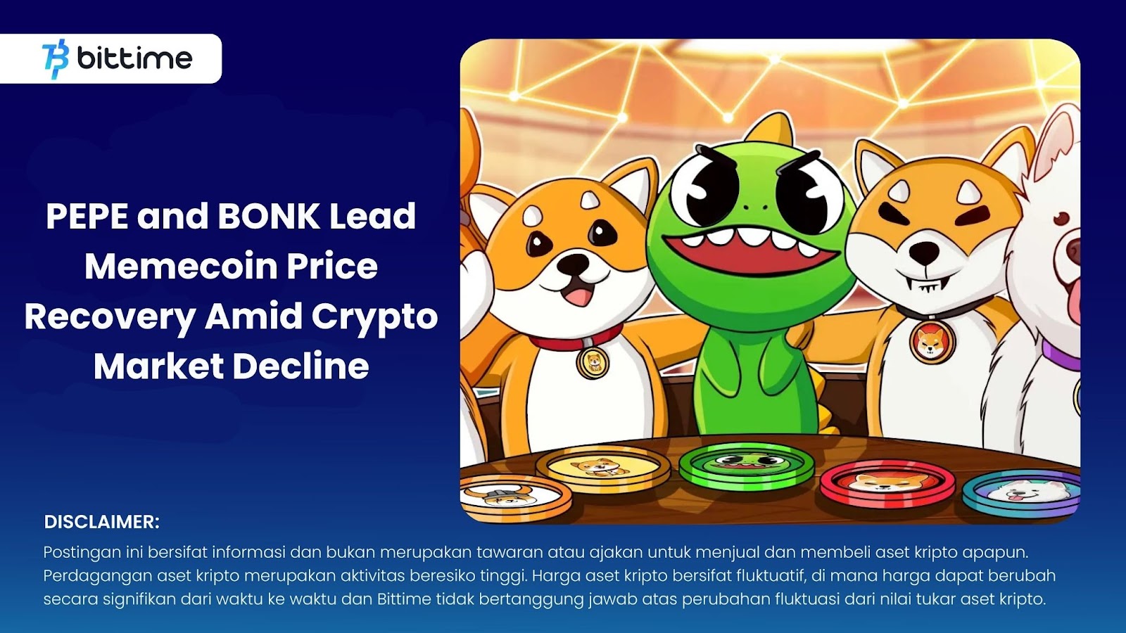 PEPE and BONK Lead Memecoin Price Recovery Amid Crypto Market Decline